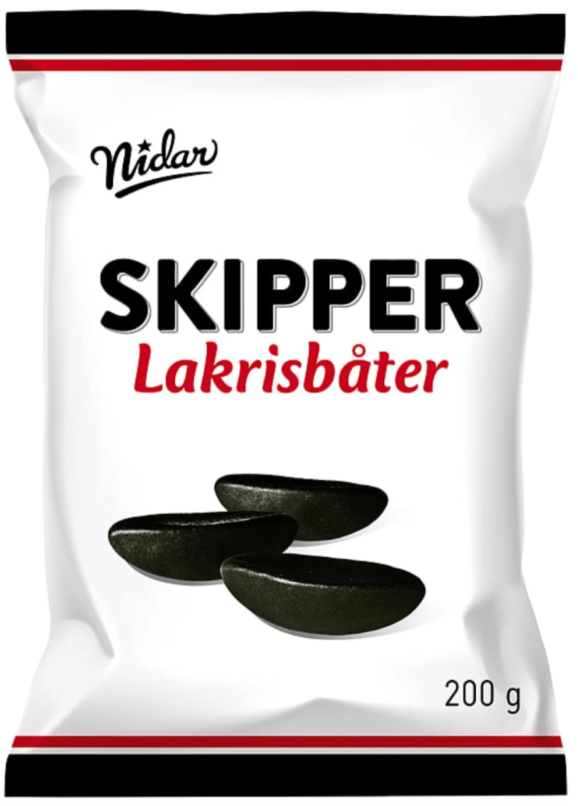 Nidar Skipper Lakrisbåter Norwegian Licorice Boats Licorice Candy 200g