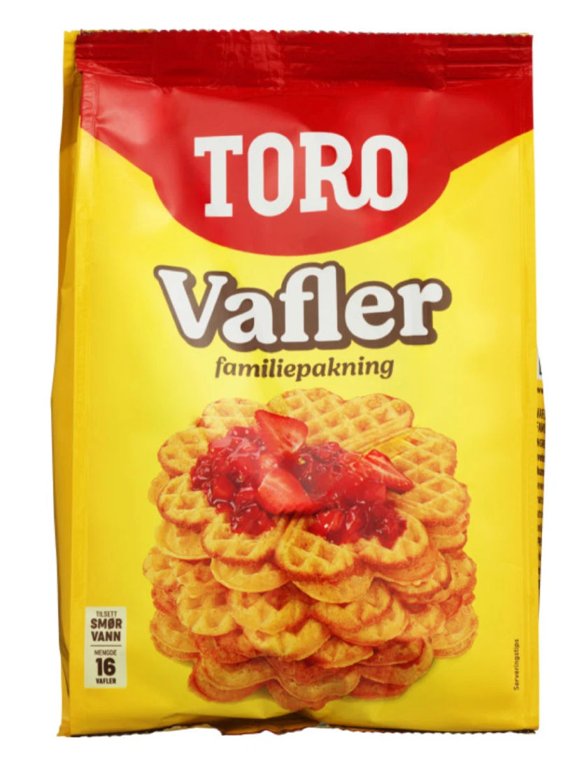 Toro Vafler Norwegian Waffle Baking Mix Family Packs 612g