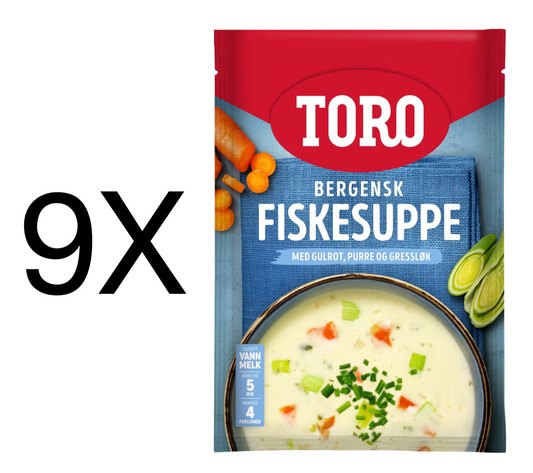 Bergensk Fiskesuppe Norwegian Fish Soup Bergen Toro Packet 9X81g
