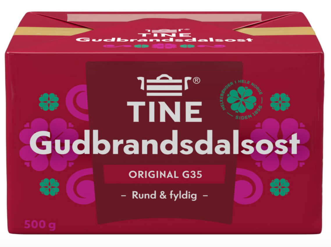 Tine Brunost Gudbrandsdalsost Norwegian Brown Cheese Free Worldwide Shipping