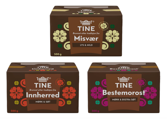 Buy Norwegian Brown Cheese Brunost Misvær Ståltype Innherred Free Worldwide Shipping