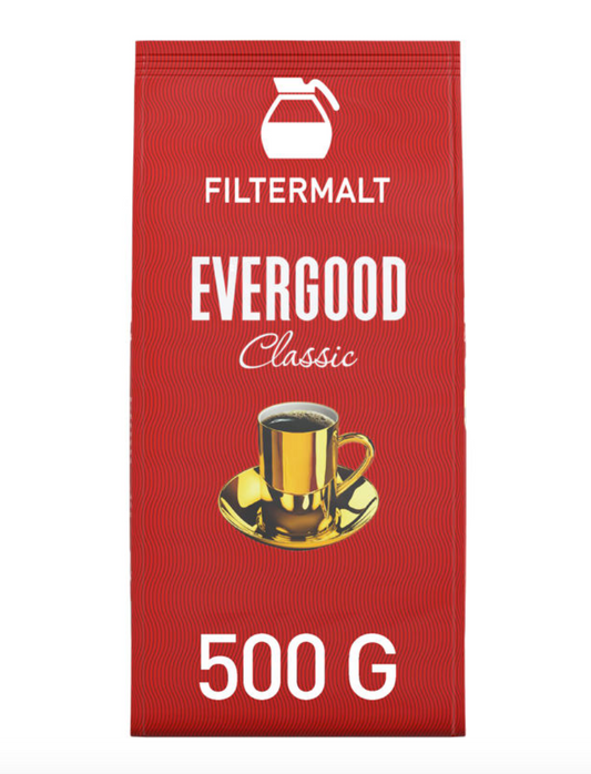 Evergood Norwegian Coffee Grounded Dark Arabica Beans Filter Malt 500g
