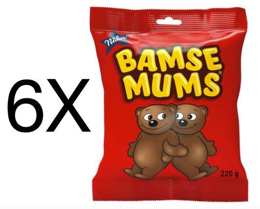 Nidar Bamse Mums Norwegian Chocolate Candy 6X220g Bamsemums